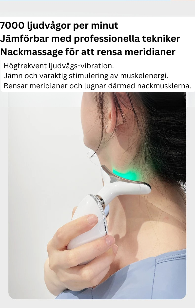 Nack- och ansiktes lift med LED-foton terapi
