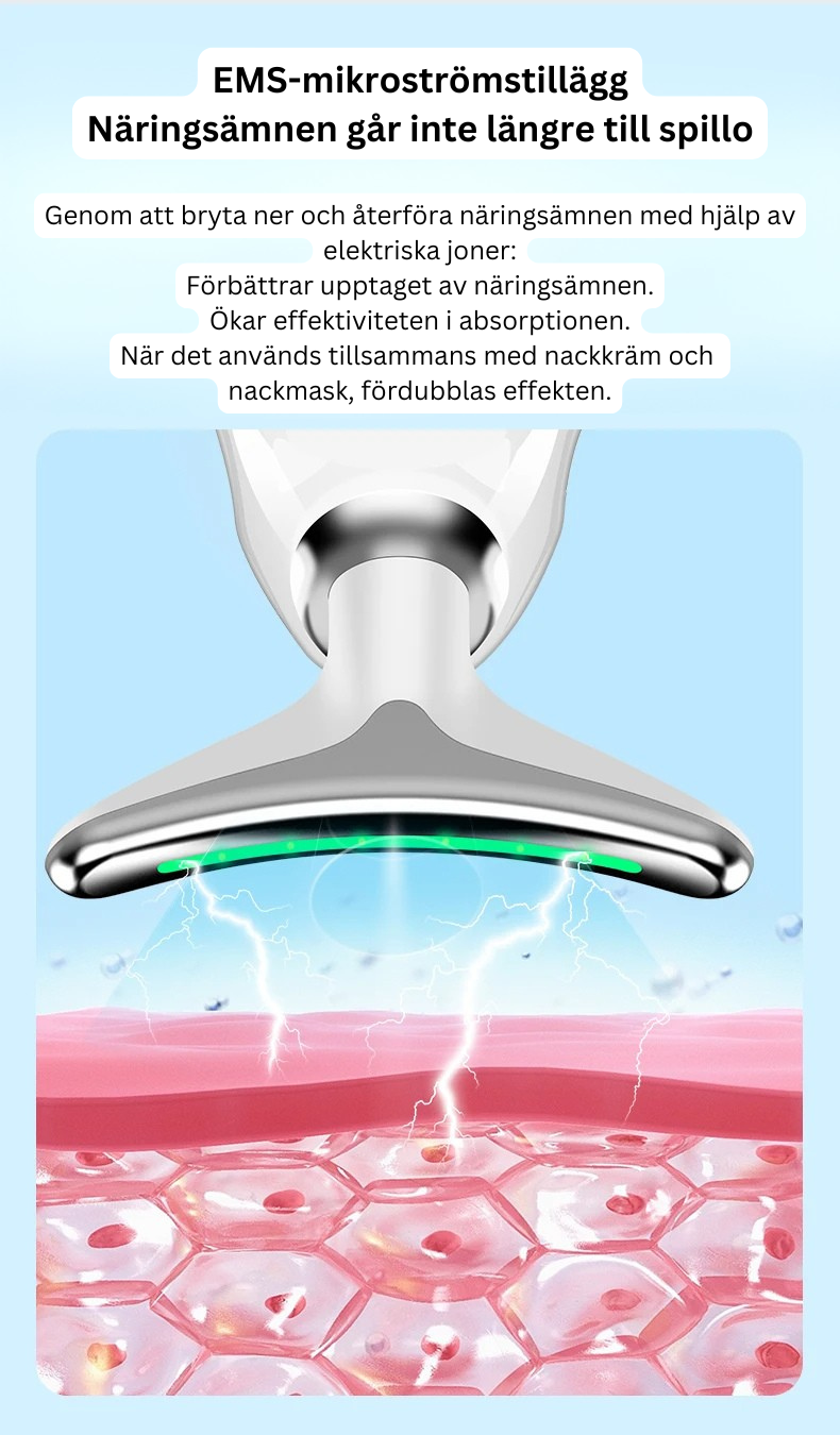 Nack- och ansiktes lift med LED-foton terapi