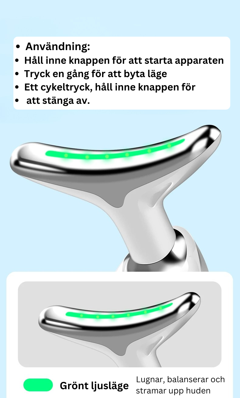 Nack- och ansiktes lift med LED-foton terapi